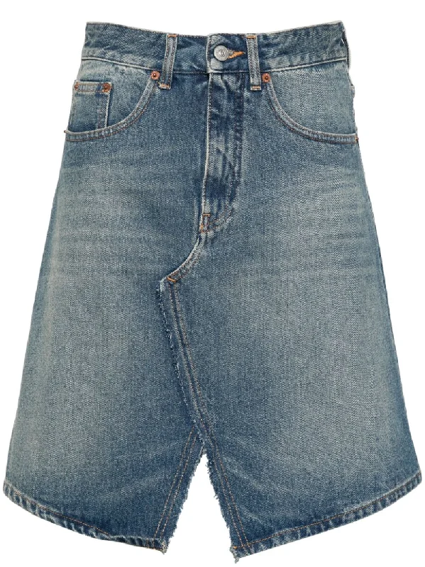 Mm6 Maison Margiela Women's Skirts Clear blue wool skirt thick