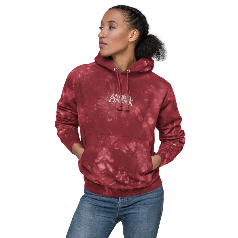 Anthill Cinema Womens Champion tie-dye hoodie Hoodie with V-Neck Classic Versatile