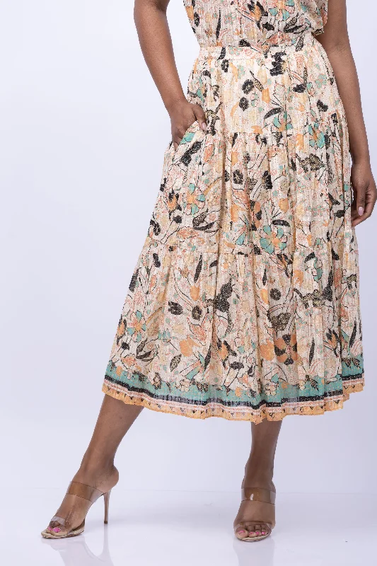Ulla Johnson Cambrie Skirt in Pearl Floral mini skirt trendy