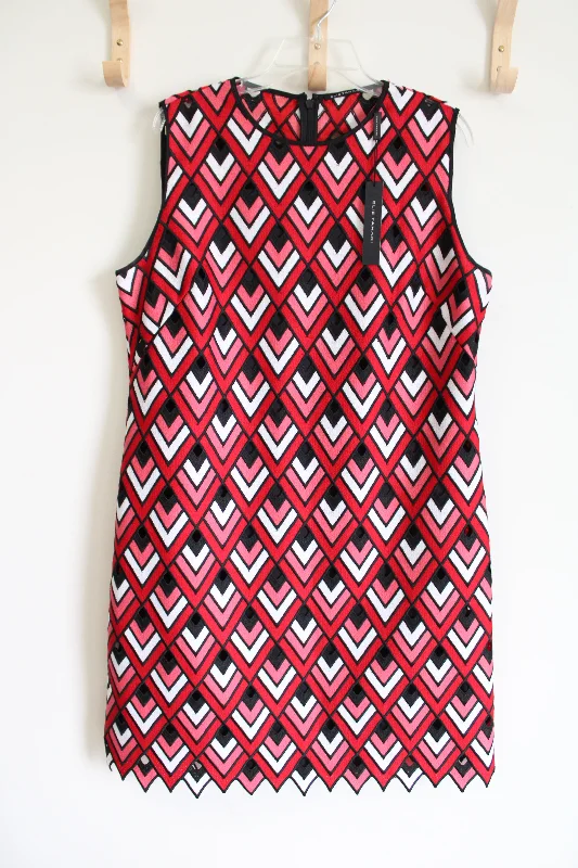NEW Ellie Tahari Red Pink Embroidered Dress | 16 Tunics Sale discount