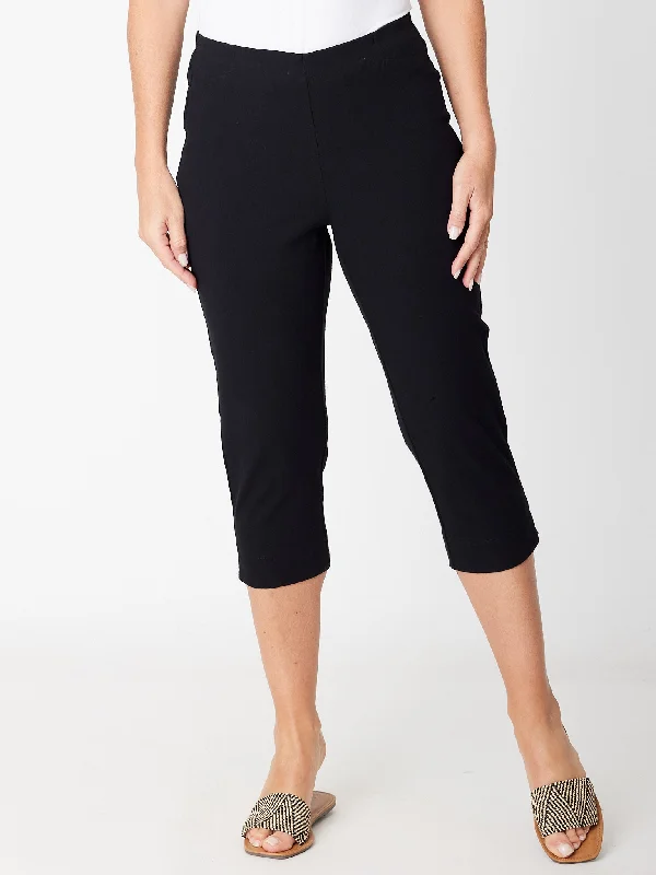 Cottolene Crop 3/4 Pant - 30825 Black Elegant High-Waist Pants