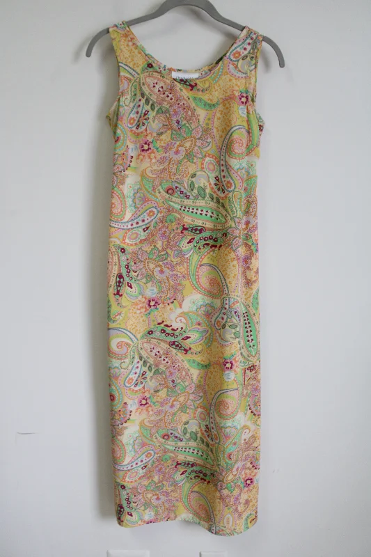 Chadwick's Yellow Multi-Colored Paisley Dress | 4 Petite Tunics Luxurious high-end