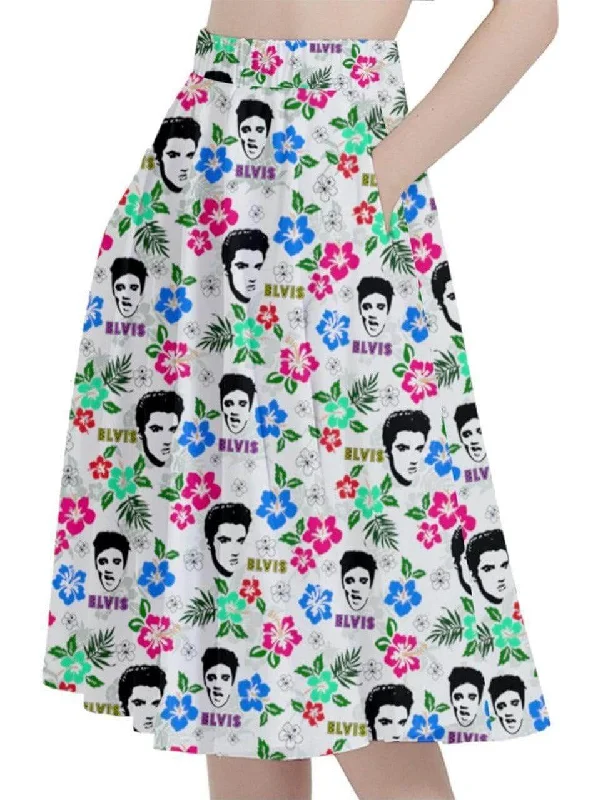 Hawaii Elvis Full Circle Skirt midi skirt versatile