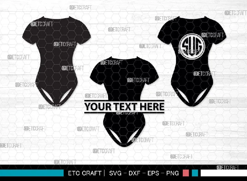 Womens Monogram, Womens Swimsuit Silhouette, Swimwear Svg, Short Sleeve Bodysuit Svg, Girl Swimsuit Svg, Bathing Suit Svg, Stylish Swimsuit Svg, Womens Swimsuit Svg, SB00045 Fashionable Bodysuit with Button Detail