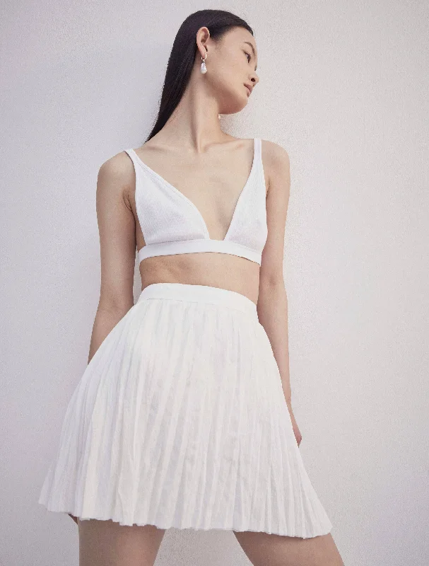 Tera Skirt in White wool skirt sturdy