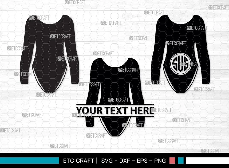Womens Swimsuit Monogram, Womens Swimsuit Silhouette, Swimwear Svg, Long Sleeve Bodysuit Svg, Girl Swimsuit Svg, Bathing Suit Svg, Stylish Swimsuit Svg, Womens Swimsuit Svg, SB00001 Fashionable Cross-Back Bodysuit
