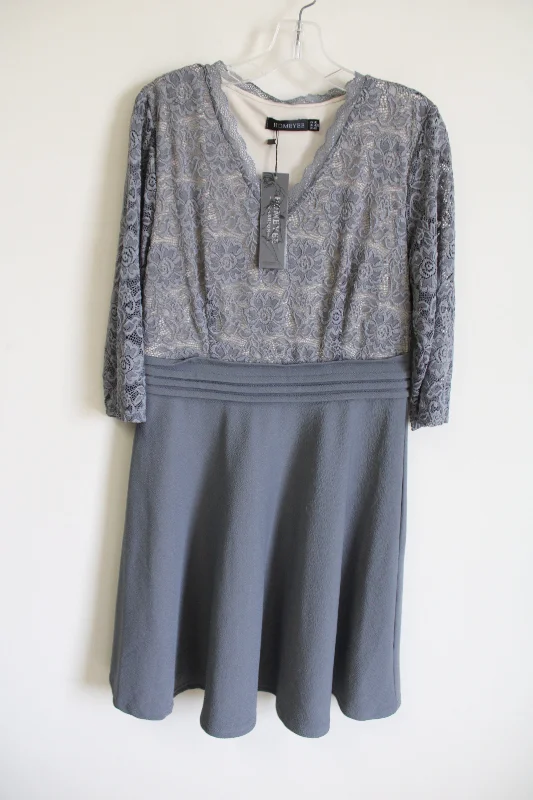 NEW Homeyee Gray Lace Dress | 10 Tunics Chinos classic