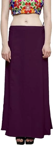 Craftstribe Women Innerwear Saree Petticoat Cotton Skirt Sari Wine XLarge denim skirt fashionable