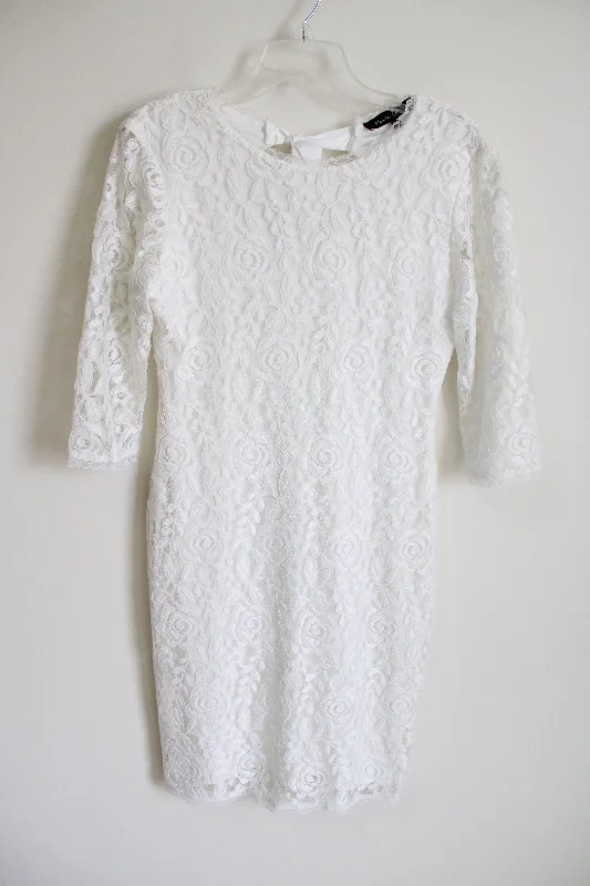 Mantos Eternity White Lace Fitted Dress | 10 Tunics Sophisticated sleek