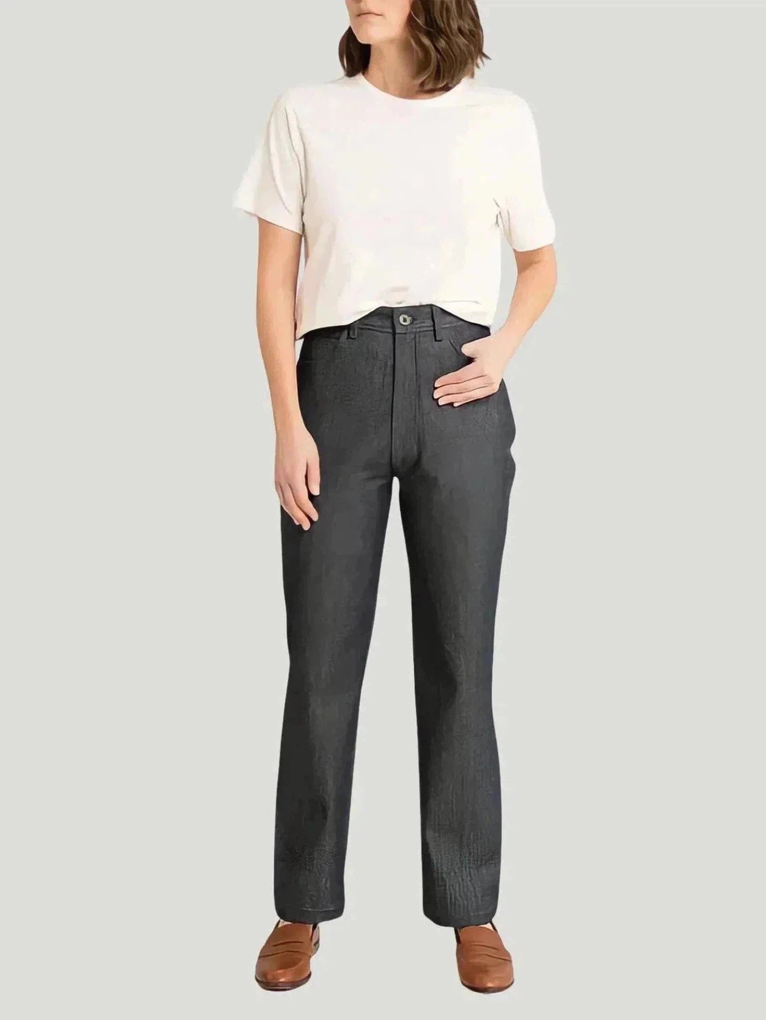 LAUDE the Label Vintage Denim Camp Pant Casual Skinny Fit Pants