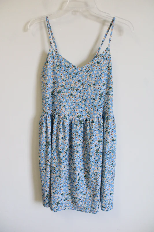 Shein Blue Floral Dress | S Tunics Gym athletic