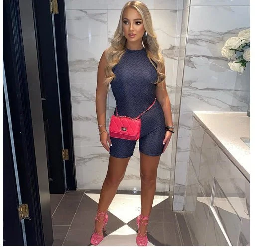 2024  New Bodysuit Luxury Designer Round Neck Long Sleeve Zipper Fashion Jumpsuit Stylish Bodysuit with Adjustable Straps