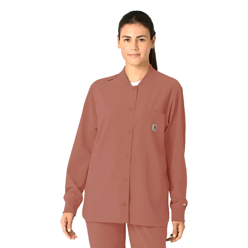 Carhartt Force Cross-Flex Women's Shirt Jacket - Wildrose Denim Jacket Leather Jacket Suede Jacket