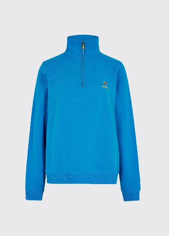 Castlemartyr sweatshirt - Greek Blue Hoodie with Metallic Shiny Futuristic