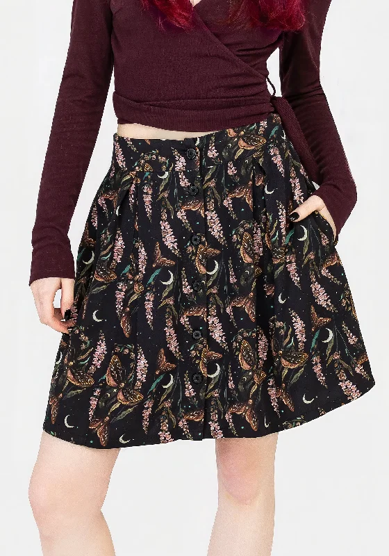 Atropos Button Front Mini Skirt lightweight skirt design