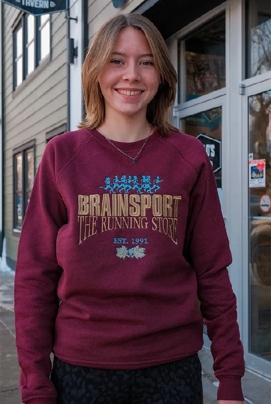 Brainsport Crewneck Sweatshirt Hoodie with Double Zipper Versatile Adjustable