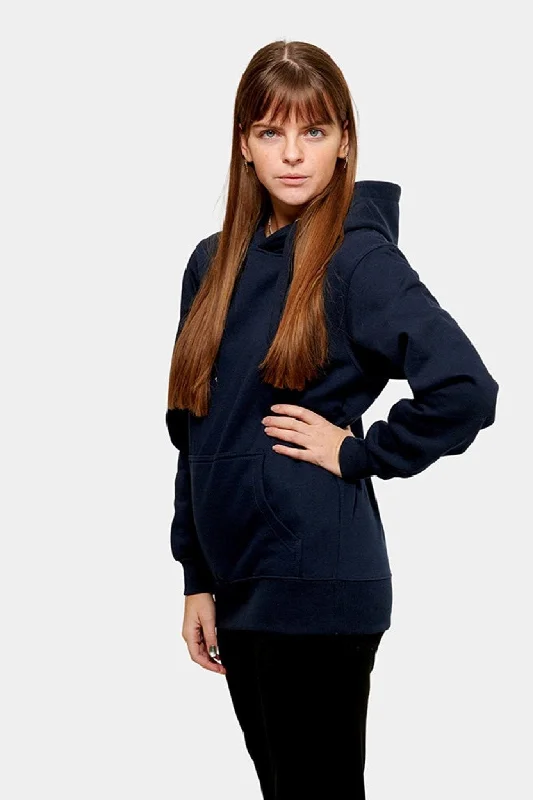Oversized Hoodie - Navy Hoodie with Camouflage Military Edgy