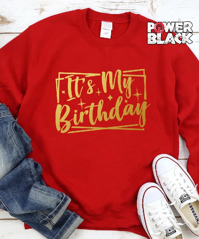 Red Sweatshirt with Gold