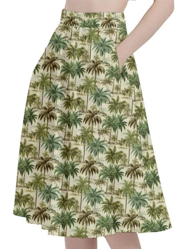 Palm Haven Full Circle Skirt corduroy skirt textured