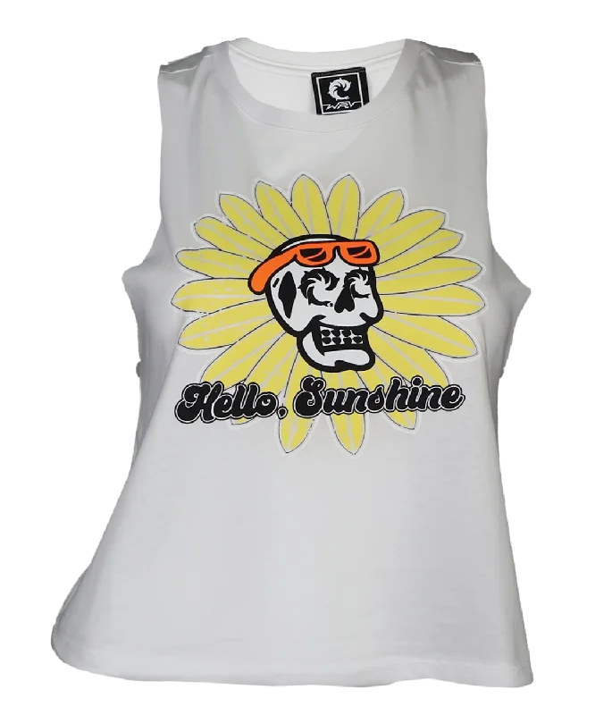 Hello Sunshine Ladies Tank Top spandex blend tank