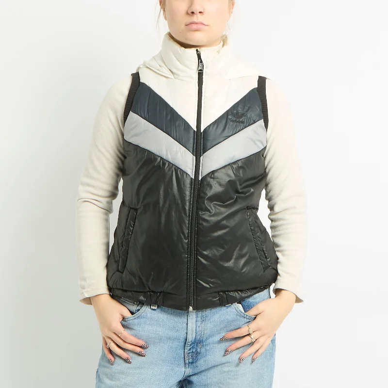Adidas Padded Gilet Jacket - UK 14 Print Jacket Jacquard Jacket Embroidered Jacket