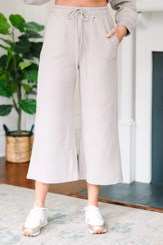 Make Your Day Oatmeal Textured Pants Formal Stretch Pants