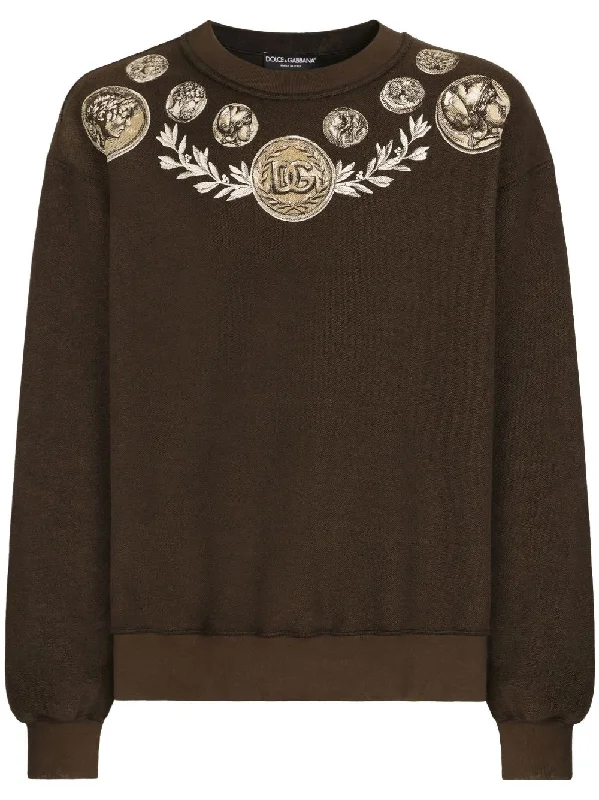 Dolce & Gabbana Sweaters Brown Slim Fit Regular Fit Oversized