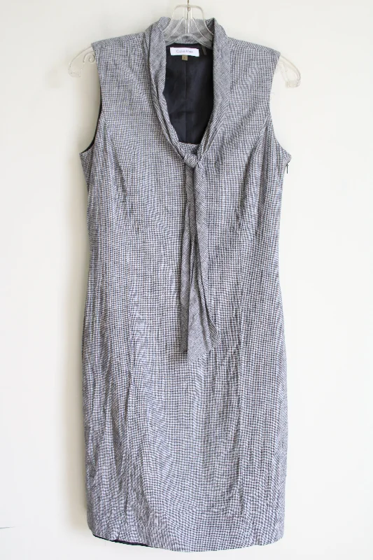 Calvin Klein Linen Blend Black & White Dress | 4 Tunics Ceremony elegant