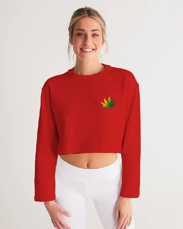 RED ZONE Women's Cropped Sweatshirt Hoodie Sweatshirt Pullover