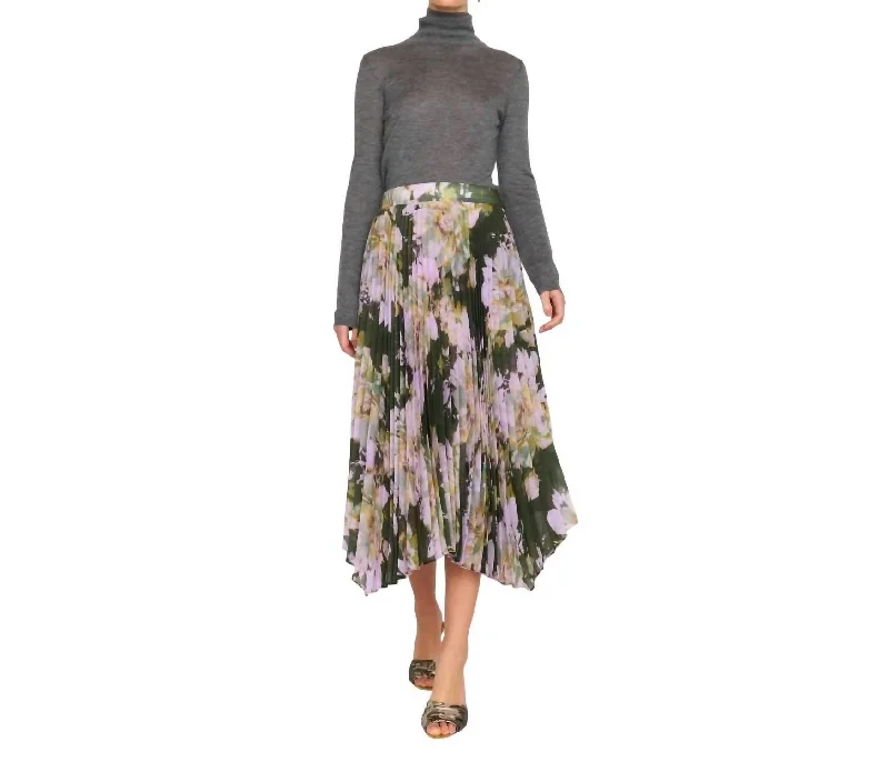 Gwen Skirt In Midnight Garden maxi skirt elegant