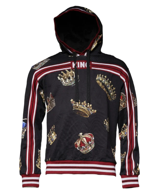 Multicolor Crown Hooded Sweatshirt Sweater Thin Thick Dense