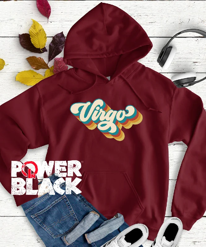 Retro Virgo Zodiac Hoodie Hoodie with Rolled Sleeves Casual Relaxed