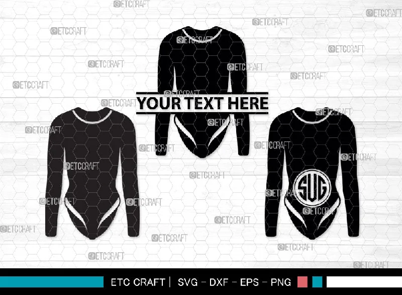 Womens Swimsuit Monogram, Womens Swimsuit Silhouette, Swimwear Svg, Long Sleeve Bodysuit Svg, Girl Swimsuit Svg, Bathing Suit Svg, Stylish Swimsuit Svg, Womens Swimsuit Svg, SB00001 Elegant Sheer Bodysuit