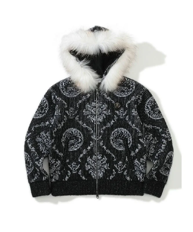 Women's Alhambra Malamute Sweater BLACK Chenille Blend Fleece Blend Nylon Blend