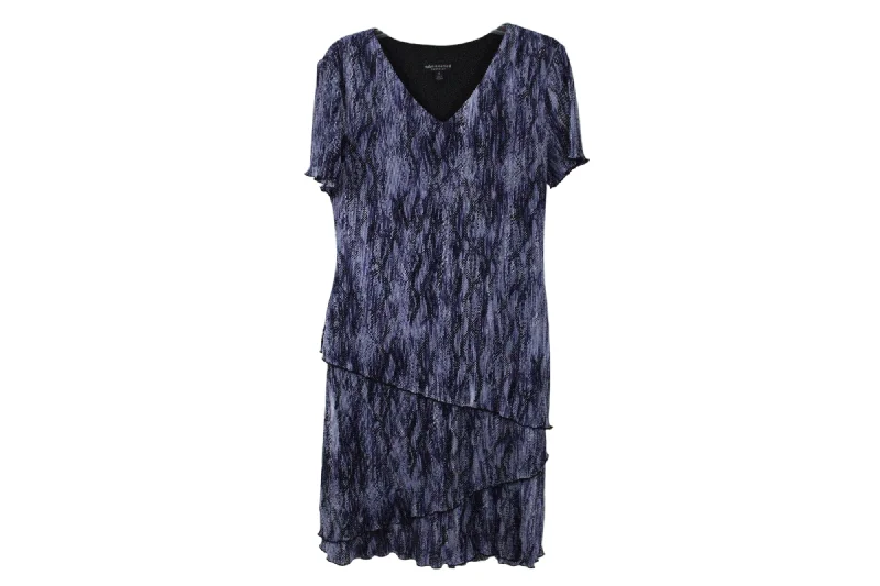 Connected Apparel Purple Pleated Dress | 12 Tunics Canvas sturdy
