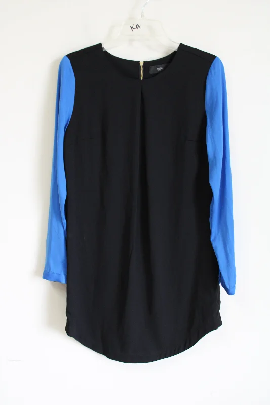 Mossimo Black Cobalt Blue Sleeved Dress | S Tunics Luxurious premium