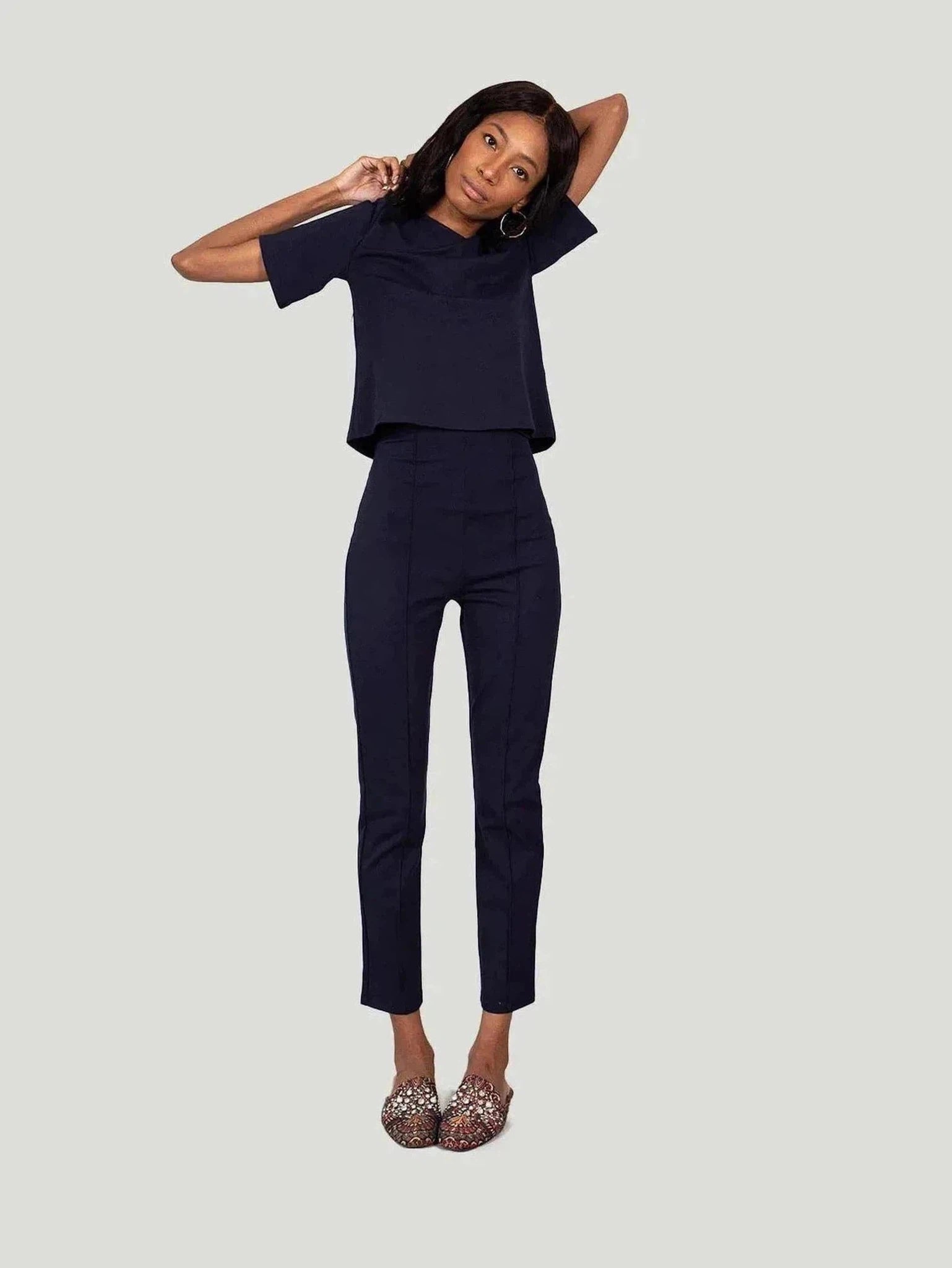 Ripley Rader Slim Leg Ankle Pant Elegant Silk Pants
