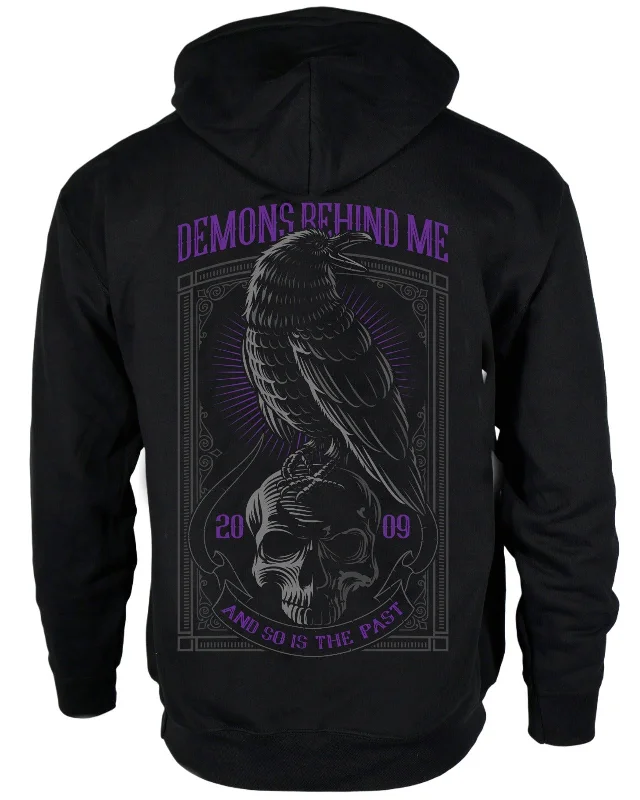 The "Raven" Hoodie Hoodie with Typography Text Message