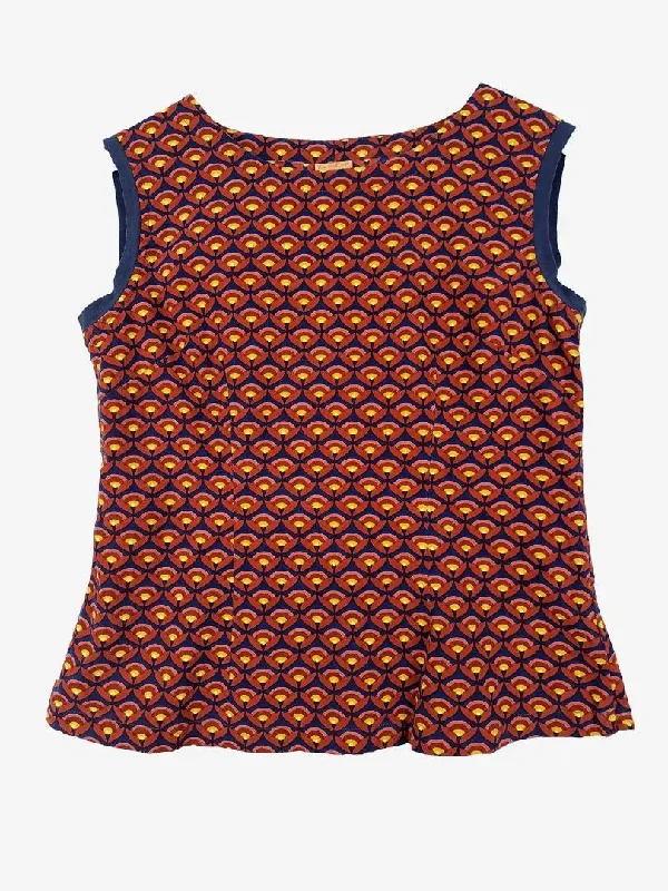 Karma East Funky Boat Neck Tank Top Size M sleep tank top
