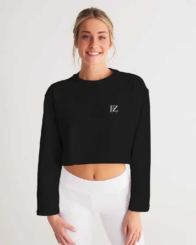 BLACK FLITE Women's Cropped Sweatshirt Hoodie with Pattern Geometric Abstract