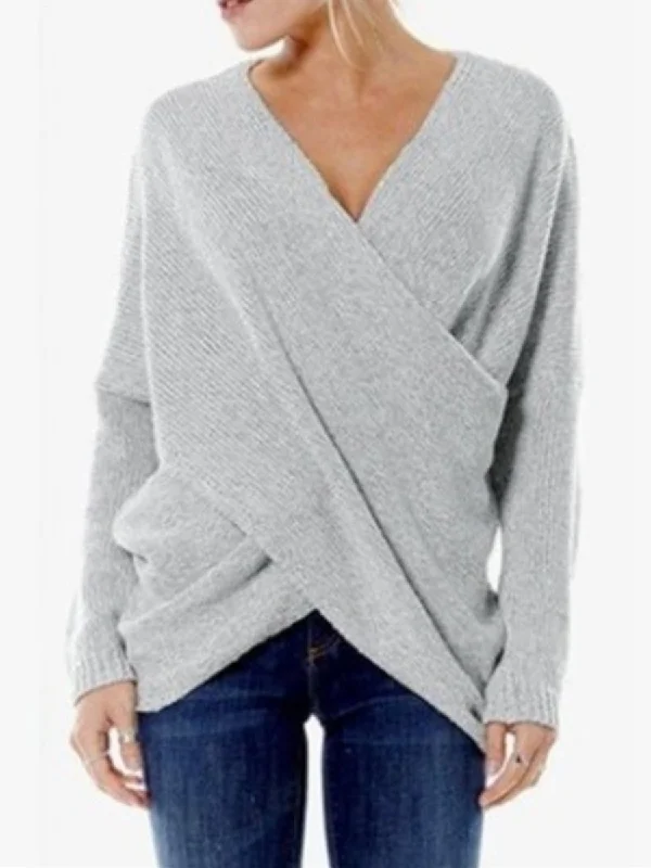 Diane® | Stylish & sexy V-neck sweater Silk Blend Satin Velvet