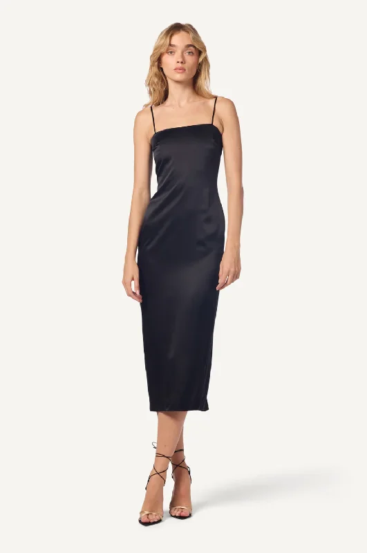 Christy Square Neck Column Cami Dress Tunics Bridal satin
