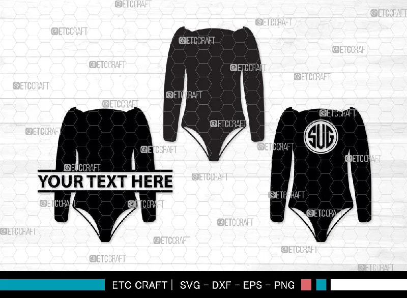 Womens Swimsuit Monogram, Womens Swimsuit Silhouette, Swimwear Svg, Long Sleeve Bodysuit Svg, Girl Swimsuit Svg, Bathing Suit Svg, Stylish Swimsuit Svg, Womens Swimsuit Svg, SB00001 Elegant Halter Neck Bodysuit