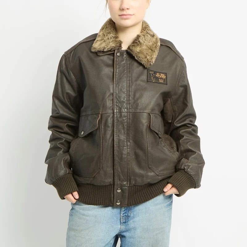Aviator Jacket With Patches -  XL Chenille Fabric Brocade Fabric Lace Fabric