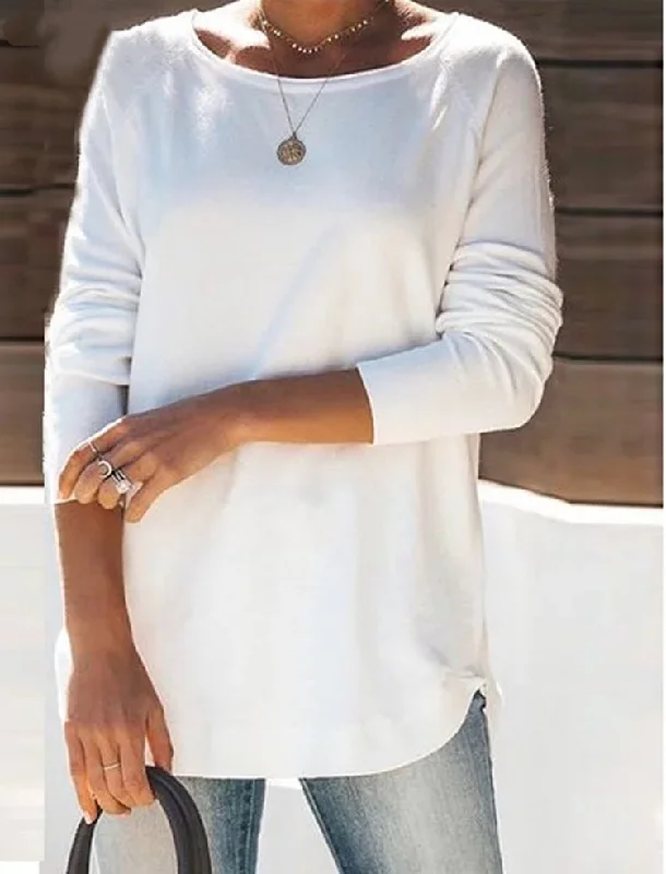 Digna® | Plain casual sweater Terry Terry Cloth Terry Knit