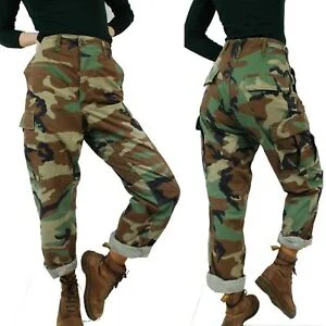 Vintage US Military BDU Pants Elegant Silk Pants