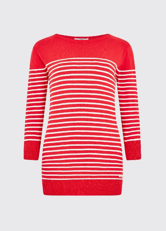 Dunraven Damen Sweater - Poppy Striped Floral Plaid