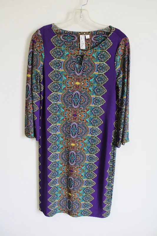 Emma & Michele Purple Dress | S Tunics Distressed trendy