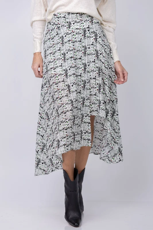 IRO Roseila Skirt in Multico White chiffon skirt airy