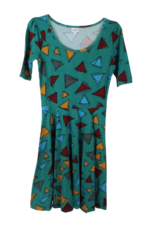 LuLaRoe Green 90's Style Dress | M Tunics Practical easy-care